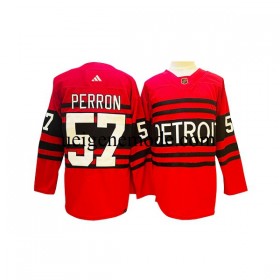 Herren Detroit Red Wings Eishockey Trikot David Perron 57 Adidas 2022-2023 Reverse Retro Rot Authentic